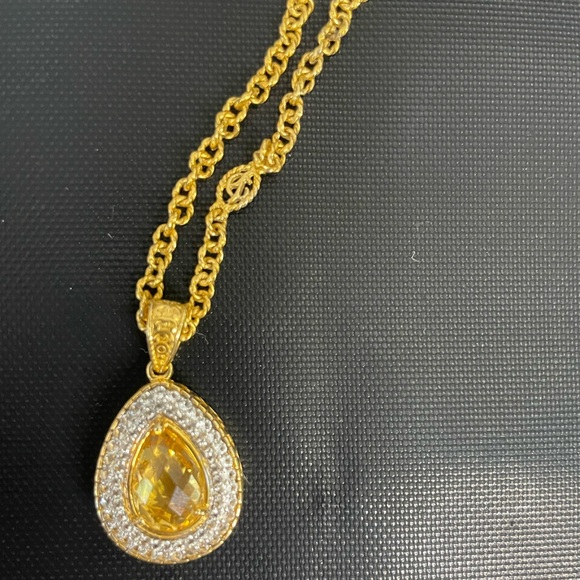 DeLatori by ALOR Citrine Necklace with Box - Picture 8 of 15